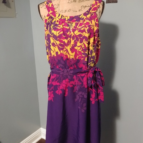 Apt. 9 Dresses & Skirts - NWT-Apt. 9 Scoop Neck Floral Dress, XL